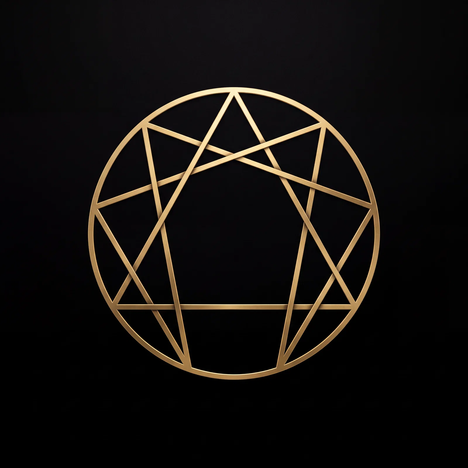 Gold enneagram symbol representing the nine business personality types